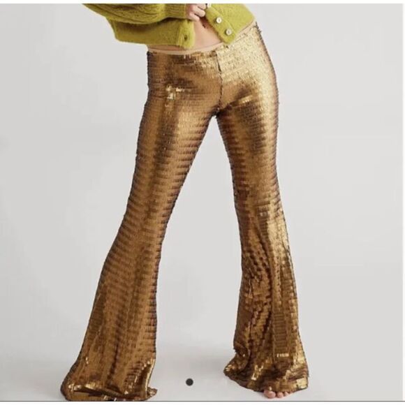 FREE PEOPLE Party Flare Pants size small - Picture 9 of 9